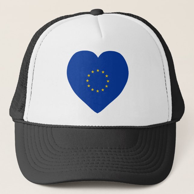 Casquette Coeur de drapeau d'Union européenne (Devant)