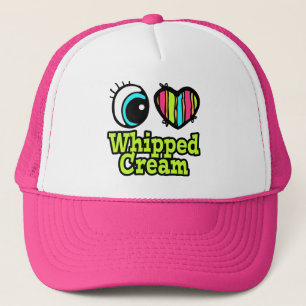 Casquette Coeur de l'oeil brillant J'aime Crème écaillée