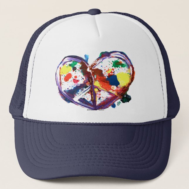 Casquette coeur de paix (Devant)