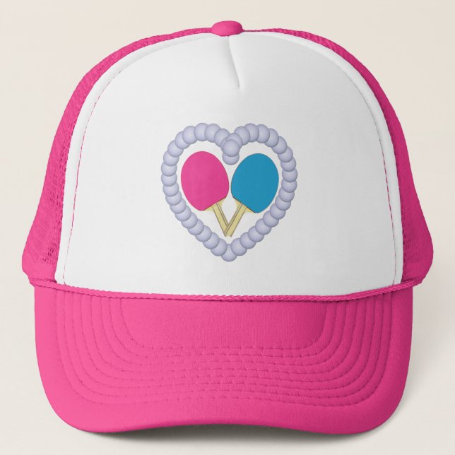 Casquette Coeur de palette de ping-pong de PB (Devant)