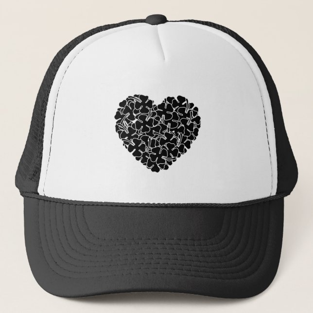 Casquette Coeur de trèfle noir (Devant)