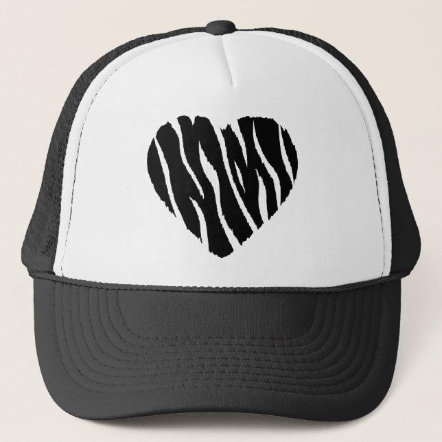 Casquette Coeur de zèbre (Devant)