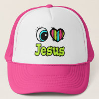 Coeur des yeux lumineux J'aime Jésus
