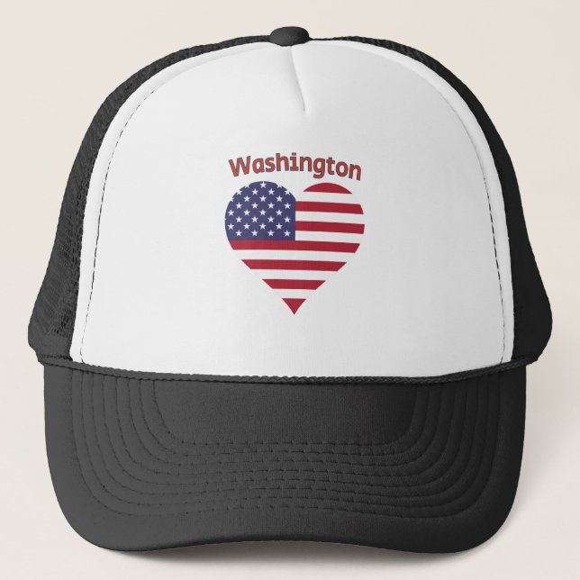 Casquette Coeur du drapeau américain de Washington (Devant)