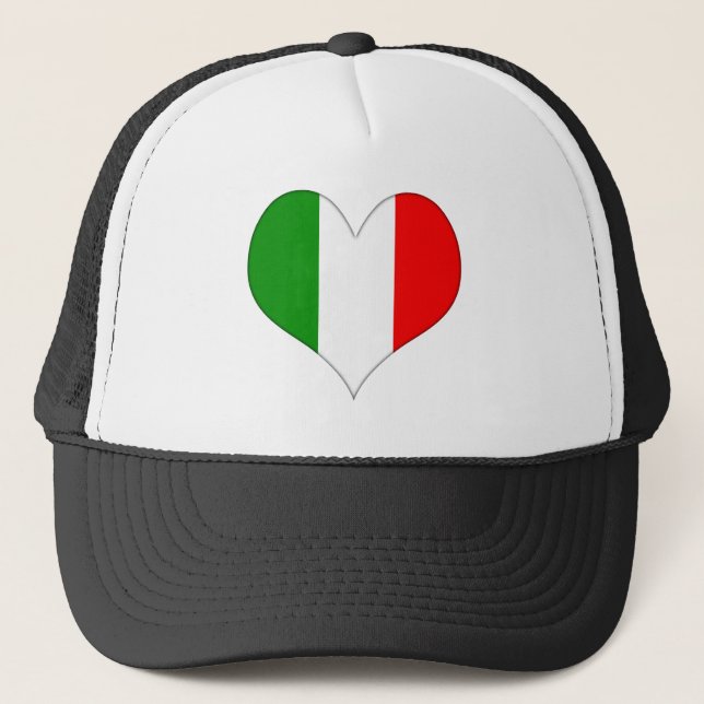 Casquette Coeur du drapeau italien (Devant)