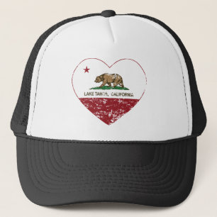 Casquette coeur du lac Tahoe de drapeau de la Californie