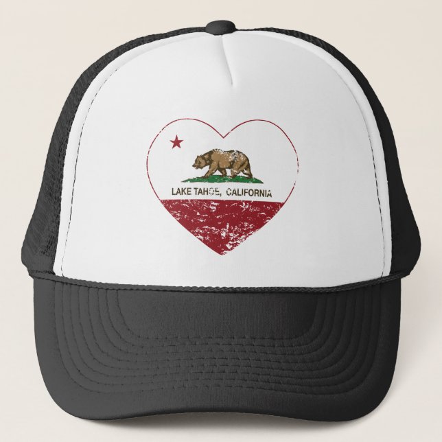 Casquette coeur du lac Tahoe de drapeau de la Californie (Devant)