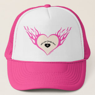 Casquette Coeur Flamant Personnalisé Rose