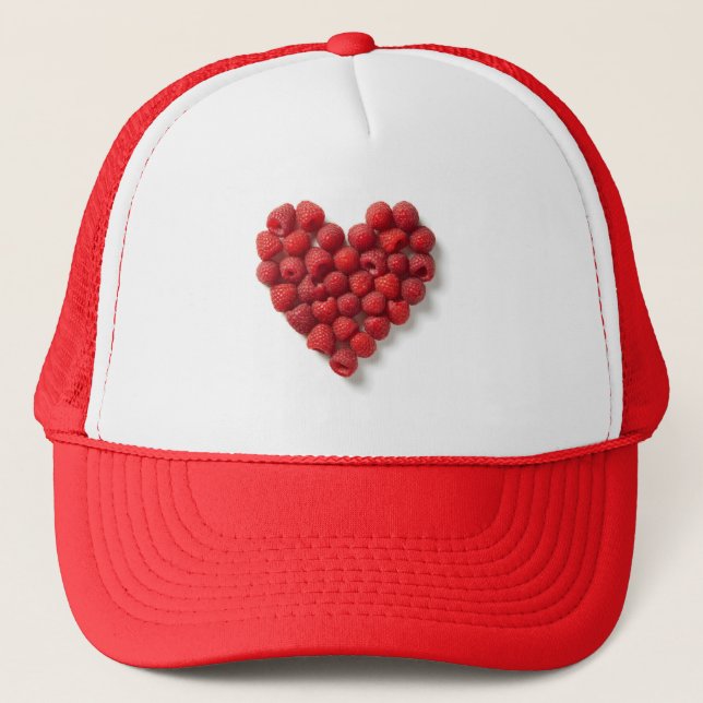 Casquette Coeur framboise (Devant)