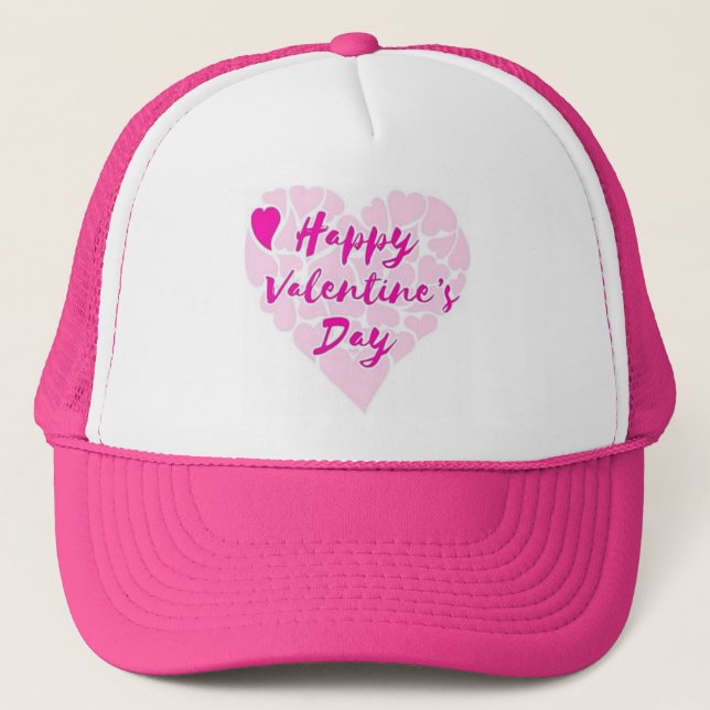 CASQUETTE COEUR "HEUREUSE SAINTE-VALENTIN" (Devant)