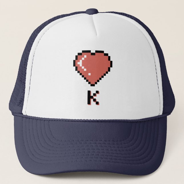Casquette Coeur King contour noir (Devant)