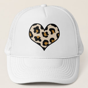 Casquette Coeur léopard