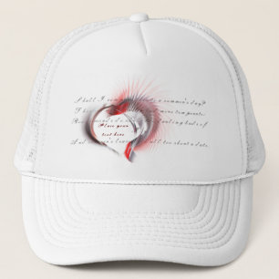 Casquette Coeur métallique avec sonnet de Shakespeare 18