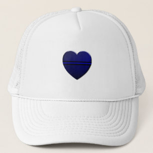 Casquette Coeur mince de ligne bleue