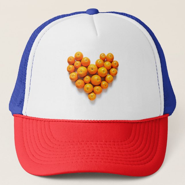 Casquette Coeur orange (Devant)