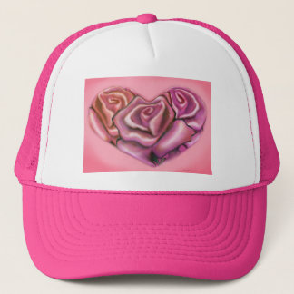 Casquette Coeur rose