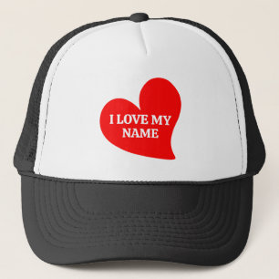 CASQUETTE COEUR ROUGE TRENDY J'AIME MA VALENTINE ROMANTIQUE