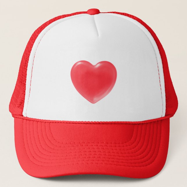 CASQUETTE COEUR ROUGE VALENTINE (Devant)