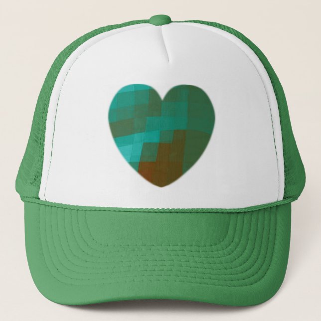 Casquette coeur vert (Devant)