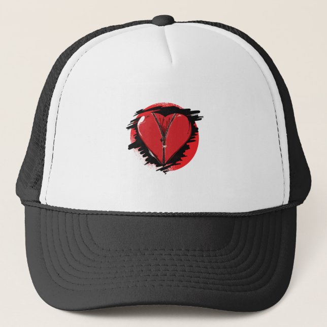 Casquette Coeur Zipper (Devant)