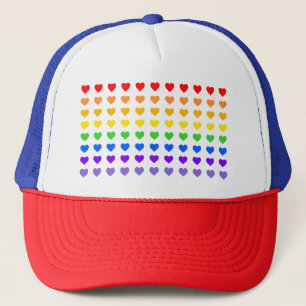 Casquette Coeurs arc-en-ciel