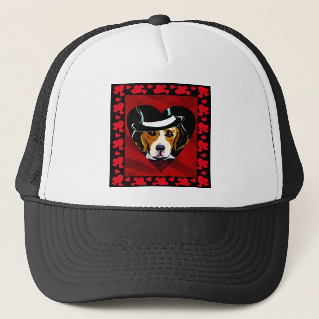 Casquette Coeurs beagles (Devant)