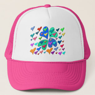 Casquette Coeurs colorés