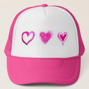 Casquette Coeurs d'amour pour toujours rose Romantique sucré