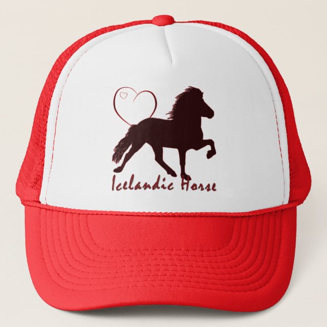 Casquette Coeurs islandais de chevaux (Devant)