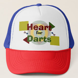 Casquette Coeurs pour les fléchettes Texte Abstrait multicol