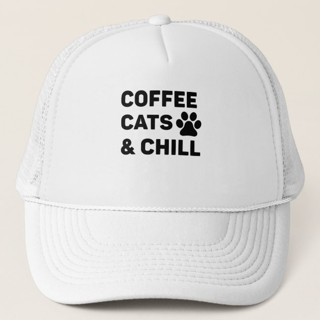 Casquette Coffee Cats et Chill (Devant)
