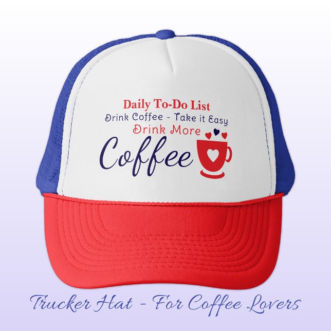 Casquette Coffee lover take it easy red (Créateur téléchargé)