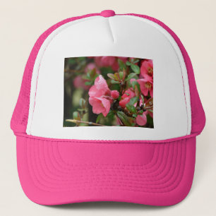 Casquette Cognassier à fleurs roses de printemps