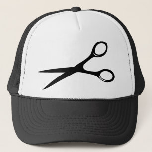 Casquette coiffeur de barbier ciseaux noir