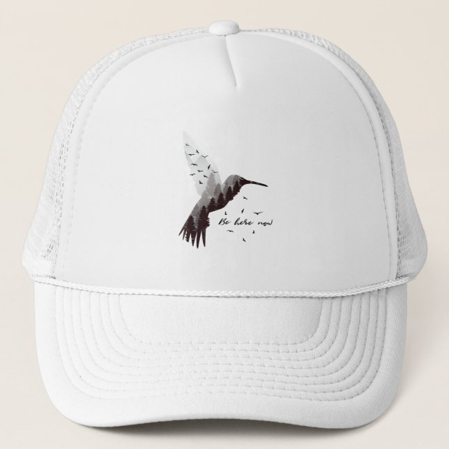 Casquette Colibri avec la forêt (Devant)