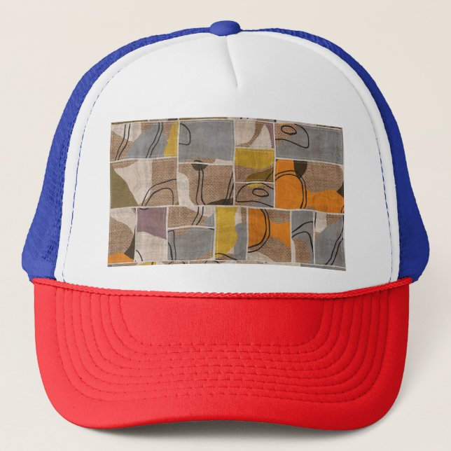 Casquette Collage de patchwork, motif de mixage de courtepoi (Devant)
