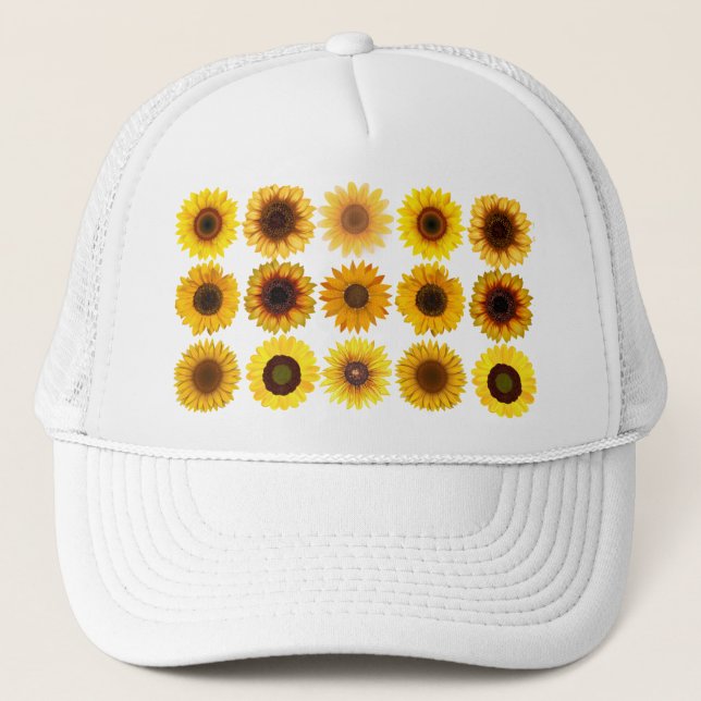 Casquette Collage de tournesol PERSONNALISABLE (Devant)