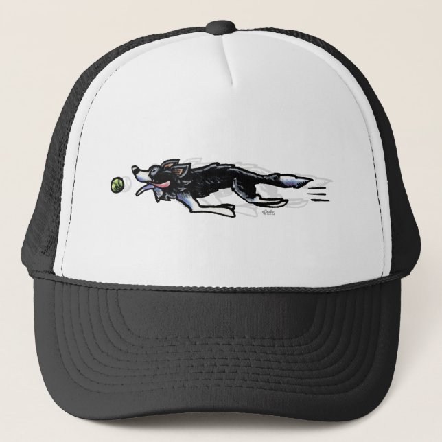 Casquette Collie frontalier en action (Devant)