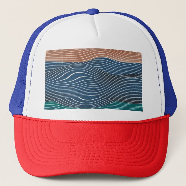 Casquette Collines naturelles : motif sans soudure. (Devant)