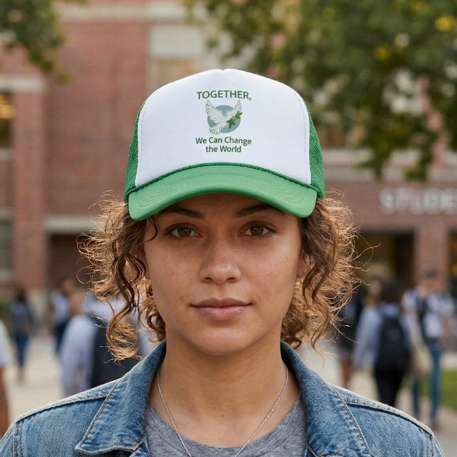 Casquette Colombe de la paix Globe : Ensemble nous pouvons c (Créateur téléchargé)