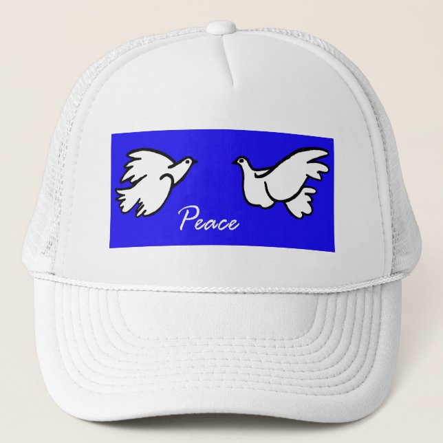 Casquette Colombes blanches de paix (Devant)