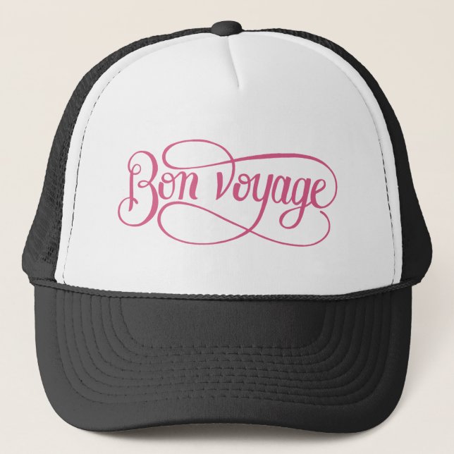 Casquette Colonne de calligraphie bon voyage (Devant)