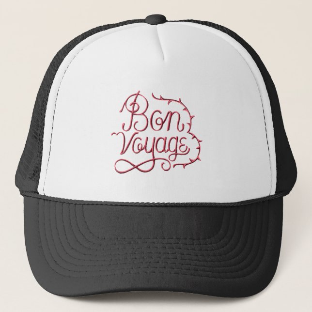 Casquette Colonne de calligraphie bon voyage (Devant)