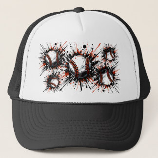 Casquette Color Splash of Baseballs Trucker Hat
