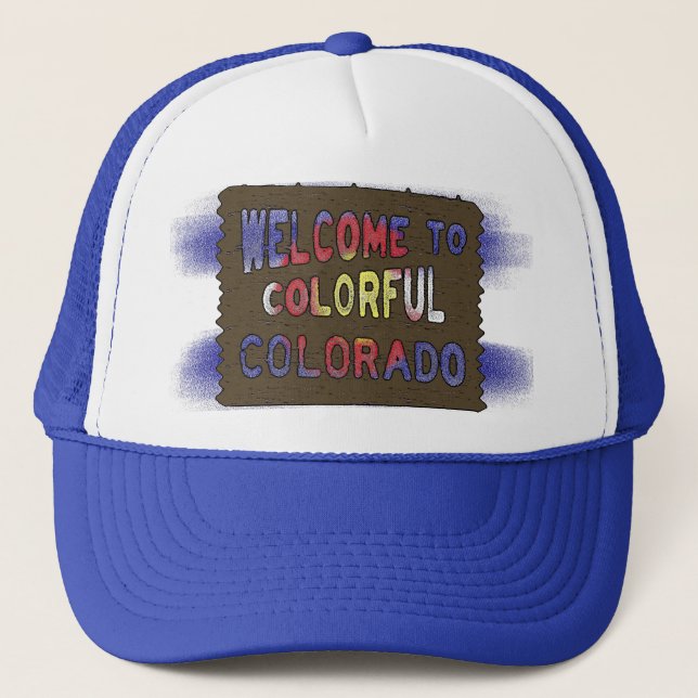 Casquette Colorado coloré signe d'accueil drapeau d'état ble (Devant)