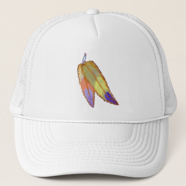 Casquette coloré de plumes (Devant)
