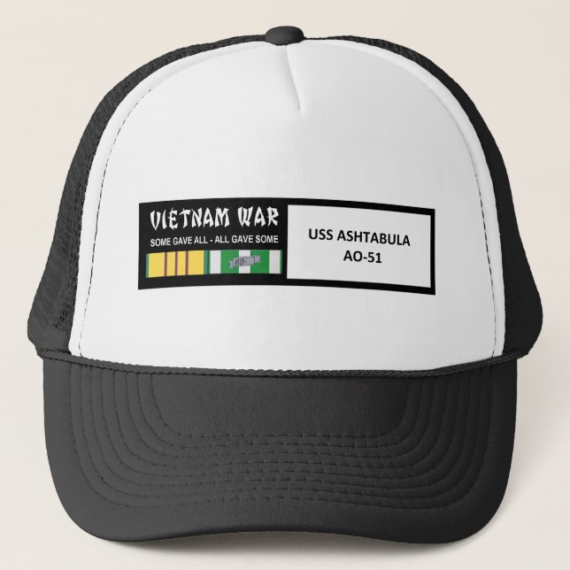 CASQUETTE COMBATTANT D'USS ASHTABULA VIETNAM (Devant)