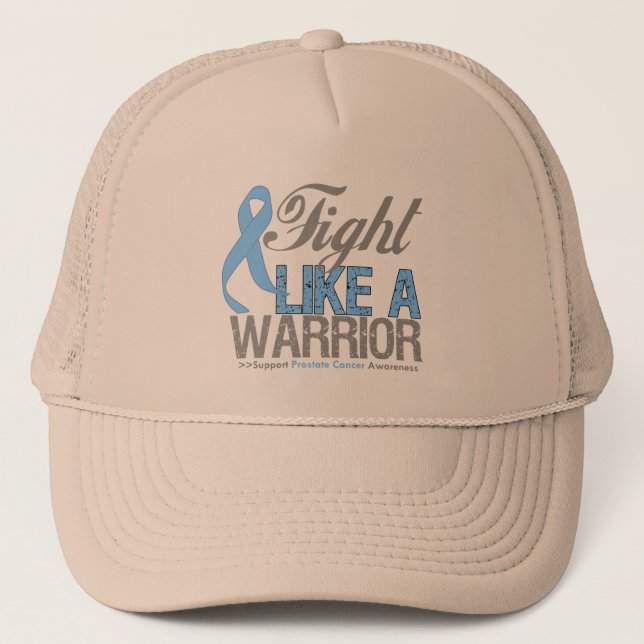 Casquette Combattre comme un guerrier cancer de la prostate (Devant)