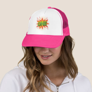 Casquette Comic Thème Fille 1er Anniversaire Fête Élégante