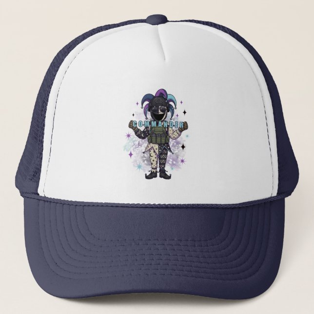 Casquette Commandant ami du bouffon du vide (Devant)